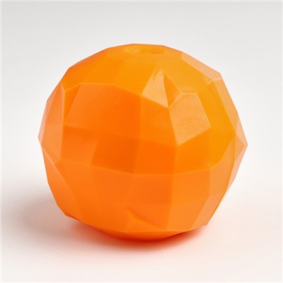 Игрушка для лакомств и сухого корма "Апельсин", 7,5 см, оранжевая