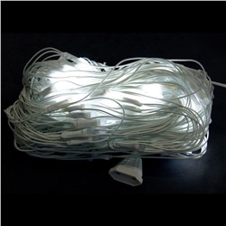 Сетка светодиодная крупный диод 192 л. 2*2 м белый провод белая