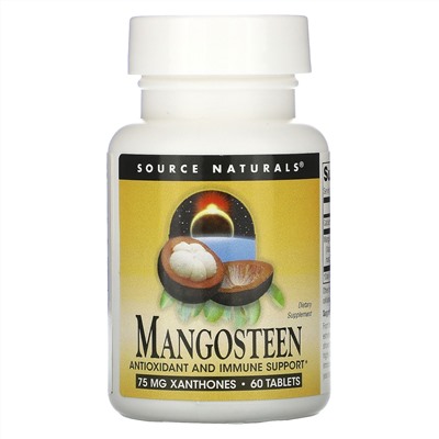Source Naturals, Мангустан, 187,5 мг, 60 таблеток