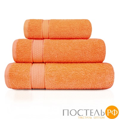 (4251) Набор из 3 полотенец Eleganta (Marakesh) (30х50 см + 50х80 см + 70х130 см) махра 390 г/м2, 4251 кораллово-оранжевый