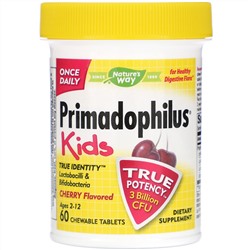 Nature's Way, Primadophilus для детей со вкусом вишни, 60 жевательных таблеток