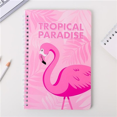Блокнот со скотчем и ручкой Tropical paradise