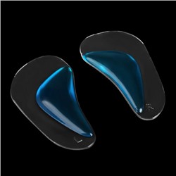 Супинаторы для обуви, силиконовые, амортизирующие, L р-р, пара, цвет прозрачный/голубой