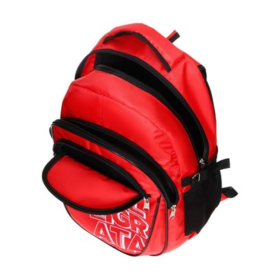 Рюкзак молодёжный Calligrata, 47 х 32 х 16 см, эргономичная, мягкая спинка, красный