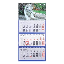 Календарь квартальный, трио "Символ года - 45" 2022 год, 31 х 69 см