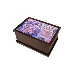 Шкатулка Полезная с двойным дном Советские банкноты 26х13х18см венге SH