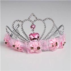 Корона "Сердце", цвет розовый