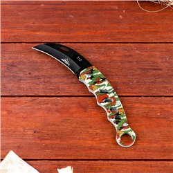 Нож-керамбит "Коготь смерти", камуфляж, лезвие 7 см