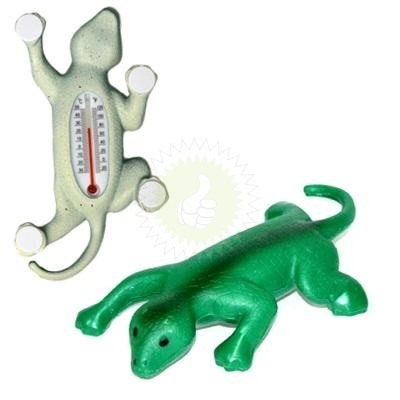 Термометр оконный на присосках Котик,ящерица 15*10см пакет
