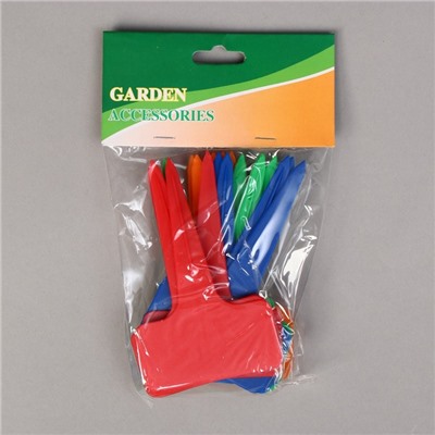 Ярлыки садовые для маркировки, 10 см, набор 20 шт., пластик, цвет МИКС