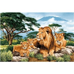 Африканские львы - гобеленовый купон