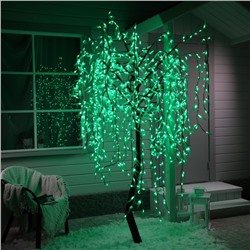Светодиодное дерево «Плакучая ива» 2 м, 1152 LED, постоянное свечение, 220 В, свечение зелёное