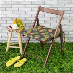 Подушка на стул уличная «Этель» Ананасы, 45×45 см, репс с пропиткой ВМГО, 100% хлопок