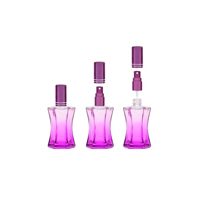 Флакон Призма (20 мл) фиолетовое стекло+метал.спрей (фиолет,золото,серебро)