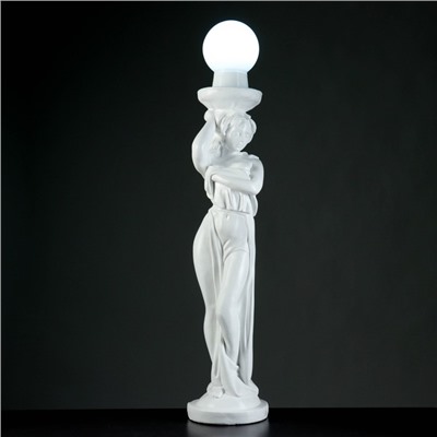 Лампа интерьерная "Девушка стоя" белая, 20х20х100 см