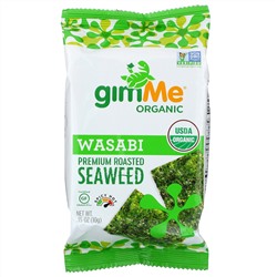 gimMe, Premium Roasted Seaweed, Wasabi , 0.35 oz (10 g)