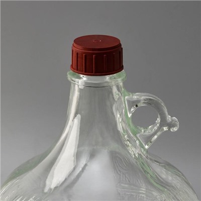 Бутыль стеклянная «Дария», 5 л, с крышкой