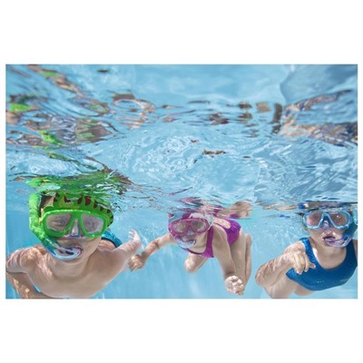 Набор для плавания Lil Animal, маска, трубка, обхват 48-52 см, цвета микс, 24059 Bestway