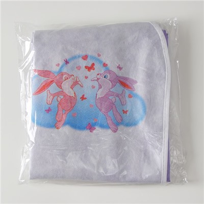 Чехол для одежды детский «Зайчата», 50×80 см, спанбонд, цвет фиолетовый