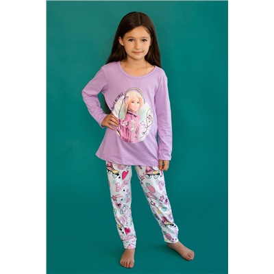 Пижама с брюками для девочки 22762 Barbie