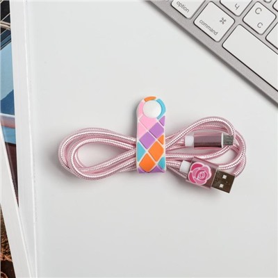 Набор: держатель для провода и кабель USB Android «Самой особенной», 1 м