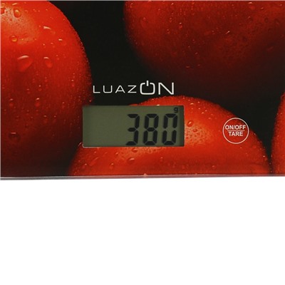 Весы электронные кухонные LuazON LVK-702 до 7 кг, стекло, "Томаты"