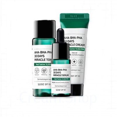 Some By Mi Набор средств с AHA/BHA/PHA кислотами 3 ср-ва 30 Days Miracle Travel Kit