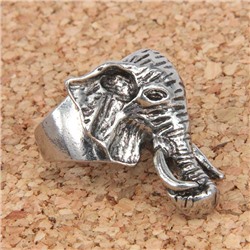 KL021-8 Кольцо Слон, размер 8 (18,5мм), цвет серебр.