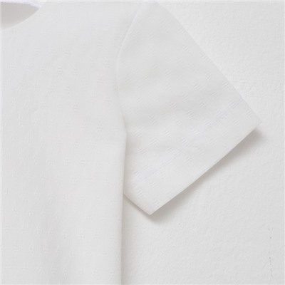 Рубашка для мальчика MINAKU: Cotton Collection цвет белый, рост 110