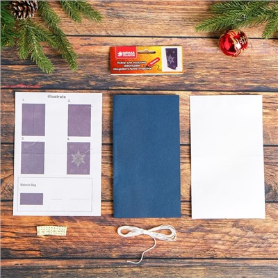 Набор для создания новогодней поздравительной открытки - изонить «Снежинки»