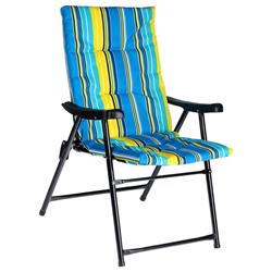 Кресло туристическое, с подлокотниками, до 100 кг, размер 54 х 60 х 91 см, цвета МИКС