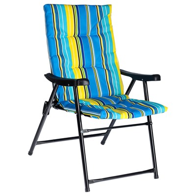 Кресло туристическое, с подлокотниками, до 100 кг, размер 54 х 60 х 91 см, цвета МИКС