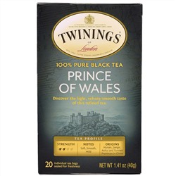 Twinings, Чай "Принц Уэльский", 20 пакетиков, 1.41 унций (40 г)