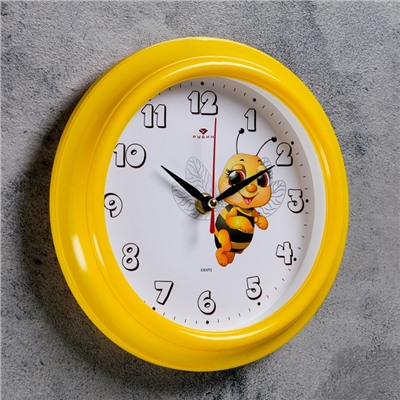 Часы настенные, серия: Детские, "Пчелка", 21х21 см