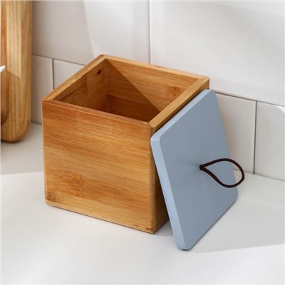 Ящик для хранения чайных пакетиков Heaven, 10,5×10,5×11 см, цвет голубой