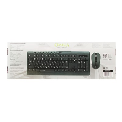Набор Qumo Omega К27/М27, беспроводная клавиатура К27, мышь М27