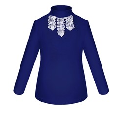 Синяя школьная водолазка (блузка)  для девочки 82536-ДШ19