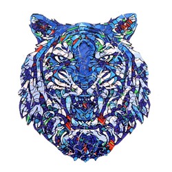 Пазл «Красочный синий тигр»