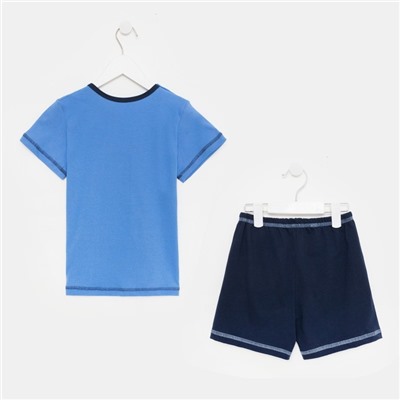 Комплект (футболка/шорты) для мальчика, цвет синий, рост 98 см