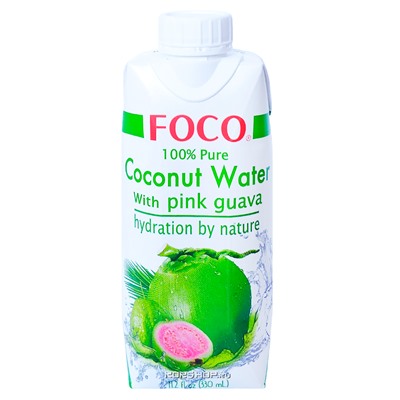 Кокосовая вода с розовой гуавой Foco, Вьетнам, 330 мл