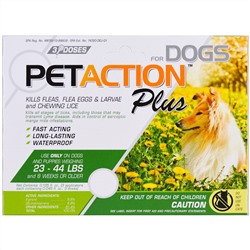 PetAction Plus, Для средних собак, 3 дозы, 0,045 ж. унц.