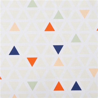 Матрас на шезлонг «Этель» Треугольники, 55×190+2 см, репс с пропиткой ВМГО, 100% хлопок