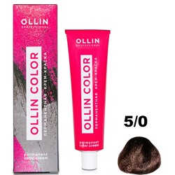 Перманентная крем-краска для волос  COLOR 5/0 OLLIN 100 мл