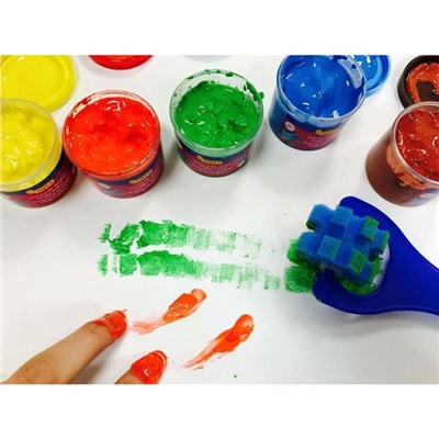 Набор красок для рисования руками с аксессуарами в чемодане, JOVI, для малышей