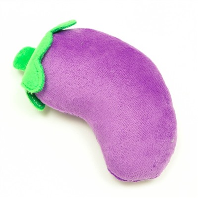 Игрушка для собак «Баклажан» с пищалкой, 20 см, фиолетовая