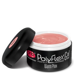 Гель тёплый розовый не прозрачный PolyFlex Gel PNB 15 мл