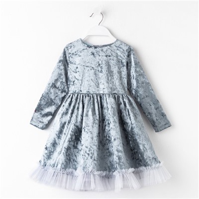 Платье для девочки нарядное KAFTAN "Куколка", серо-голубой, рост 110-116, р.32