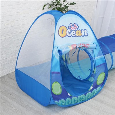 Набор детская игровая палатка + туннель + сухой бассейн «Океан», 6 × 53 × 53 см