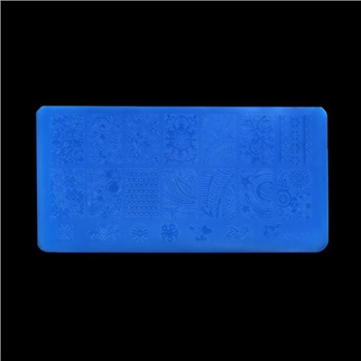 Диск для стемпинга пластиковый «Цветы и узоры», 12 × 6 см см, цвет МИКС