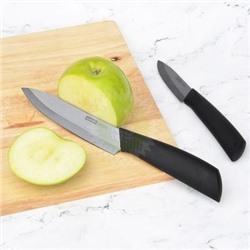 Нож кухонный SATOSHI керамический "Бусидо" 12,5см, черный